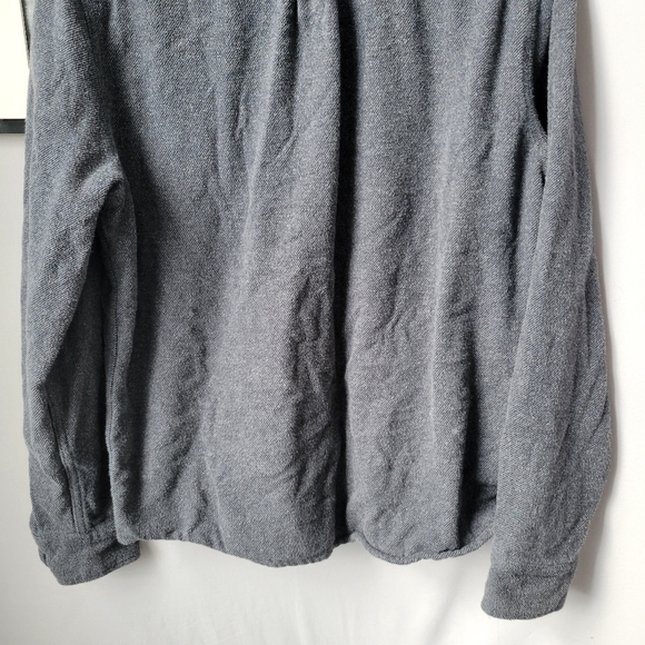 Marine Layer Men's Owen Brushed Stretch Twill Overshirt in Dark Heather Grey M - Picture 5 of 10